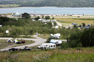 Alberta campground Ghost Lake, RV camping by the lake Alberta campground Ghost Lake, RV camping by the lake